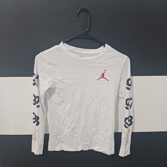 Jordan Boy White signature Letter long sleeve shirt - Picture 4 of 8